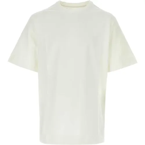 Oversize Weißes Stretch-Baumwoll-T-Shirt , Herren, Größe: S - Jil Sander - Modalova