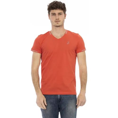 Action Bomuld T-Shirt , male, Sizes: L, XL - Trussardi - Modalova