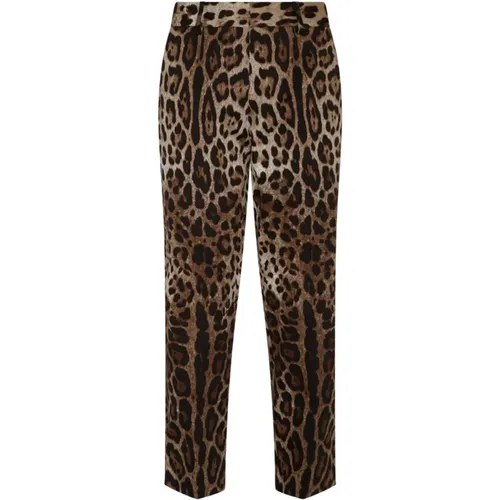 Leo New Straight Trousers , female, Sizes: M - Dolce & Gabbana - Modalova