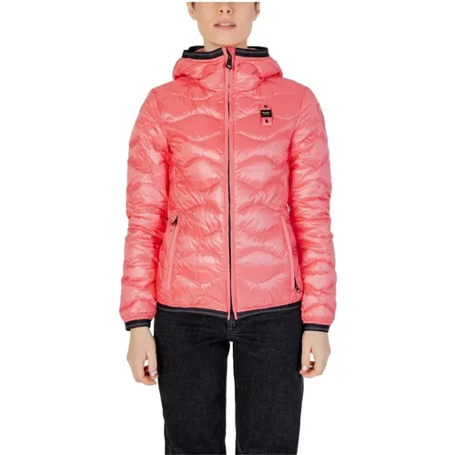 Plain Down Jacket with Front Pockets , female, Sizes: S, XS, M, L - Blauer - Modalova