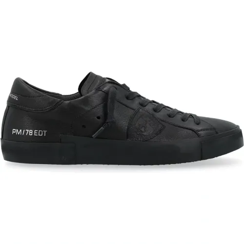 Sneaker Schwarz Low Top , Herren, Größe: 41 EU - Philippe Model - Modalova