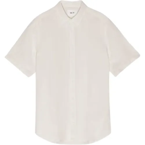 Arne SS Short Sleeve Shirt Off White , male, Sizes: L, XL - Nn07 - Modalova