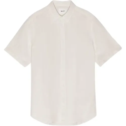Arne SS Short Sleeve Shirt Off White , male, Sizes: L, XL, M, S - Nn07 - Modalova
