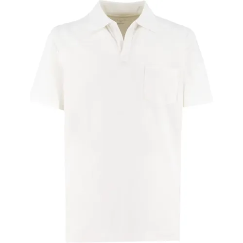 Knopfloses Poloshirt aus gefärbtem Baumwolljersey , Herren, Größe: XL - Sease - Modalova
