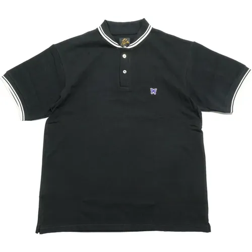 Schwarzes Schmetterling Polo Shirt , Herren, Größe: L - Needles - Modalova