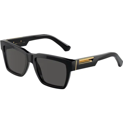 Stylische Sonnenbrille Dg4465 Schwarz , Herren, Größe: S - Dolce & Gabbana - Modalova