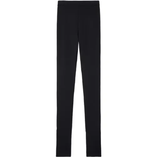Slim-fit Trousers,Schwarze Leggings mit weißem Logo-Band - Off White - Modalova