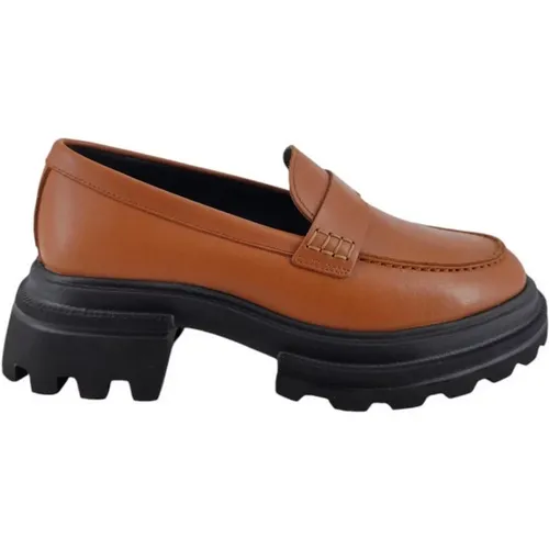 Leather Moccasin Flat Shoes , female, Sizes: 5 UK, 7 UK, 3 1/2 UK, 3 UK, 5 1/2 UK, 4 UK - Hogan - Modalova