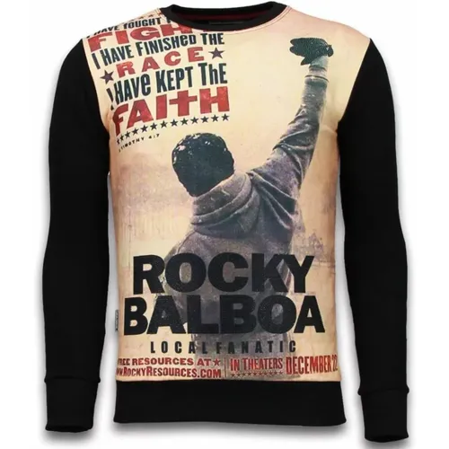 Rocky Balboa Faith - Digital Rhinestone Sweater , male, Sizes: S, 2XL - Local Fanatic - Modalova