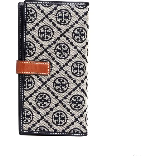 Blue Logo Slim Wallet Accessories , female, Sizes: ONE SIZE - TORY BURCH - Modalova