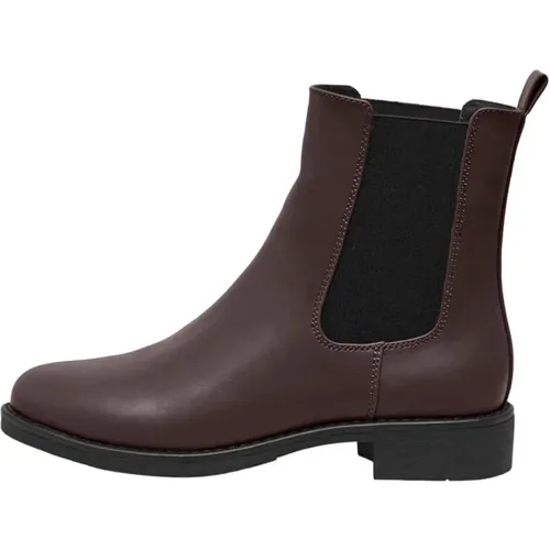 Leder Damenstiefel Bibi Stil , Damen, Größe: 40 EU - Only - Modalova