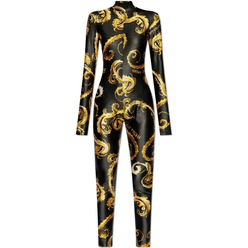 Jumpsuit with pattern , female, Sizes: S, XS - Versace Jeans Couture - Modalova