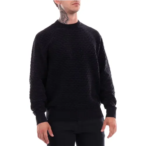 Textured Sweater , male, Sizes: M, XL, 2XL, L, S - Emporio Armani - Modalova