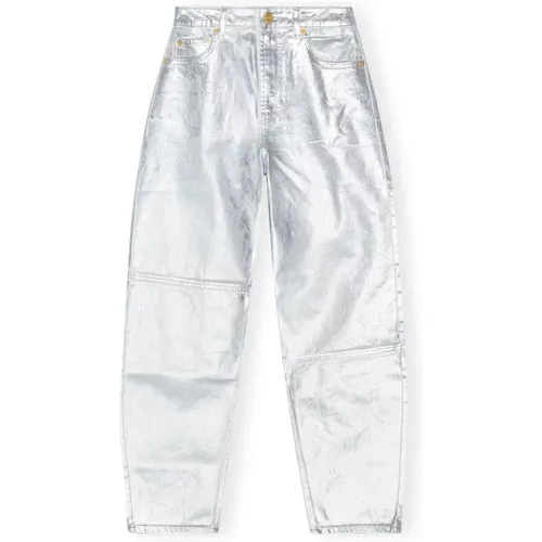 Foil Stary Jeans , female, Sizes: W26, W28 - Ganni - Modalova