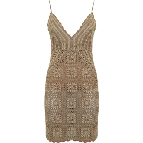 Crochet Knit Sleeveless Dress , female, Sizes: M - Twinset - Modalova
