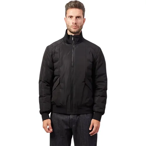 Schwarze Sportliche Regular Fit Jacke , Herren, Größe: L - Hugo Boss - Modalova