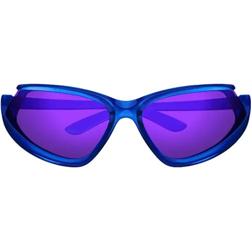 Blaue Sonnenbrille für Frauen , Damen, Größe: ONE Size - Balenciaga - Modalova