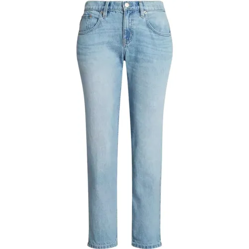 Hellblaue schmal zulaufende Jeans , Damen, Größe: XS - Ralph Lauren - Modalova