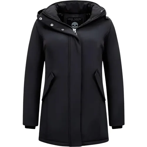 Damen Parka - Echter Pelzkragen - Slim Fit , Damen, Größe: M - Matogla - Modalova