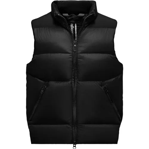 Dual Material Down-Filled Vest , male, Sizes: XL, S, L - BomBoogie - Modalova