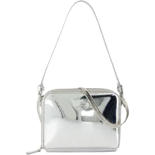 Silver Mirror Purse with Adjustable Straps , female, Sizes: ONE SIZE - Courrèges - Modalova