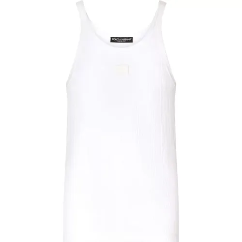 Weiße T-Shirts & Polos für Männer , Herren, Größe: XL - Dolce & Gabbana - Modalova