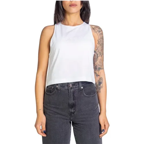 Weiße ärmellose Tanktop für Frauen , Damen, Größe: L - Calvin Klein Jeans - Modalova
