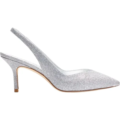Elegante Silberne Slingback Schuhe , Damen, Größe: 38 1/2 EU - Stuart Weitzman - Modalova