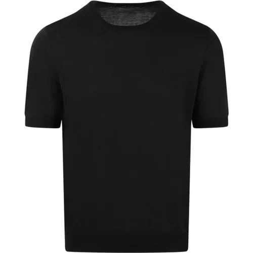 Cotton Knit T-Shirt , male, Sizes: M - Tagliatore - Modalova
