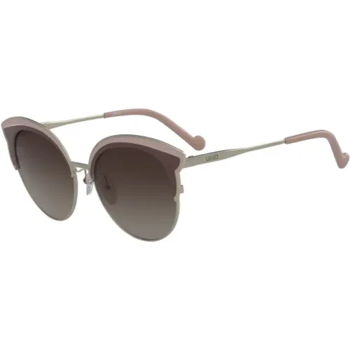 Montura Dorado Marrón Rosa Sonnenbrille Lj113S-717 , Damen, Größe: 55 MM - Liu Jo - Modalova