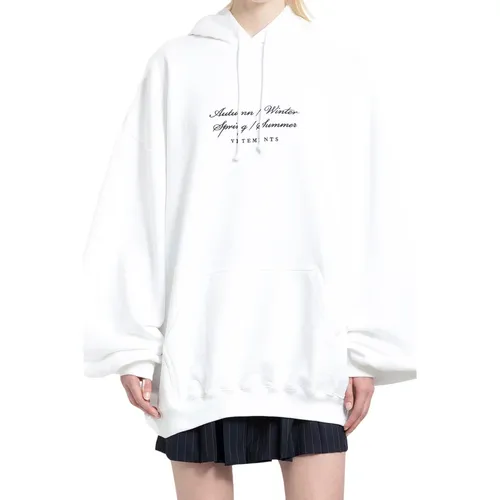Sweatshirts,Damenbekleidung Kapuzenpullover Weiß Aw23 - Vetements - Modalova