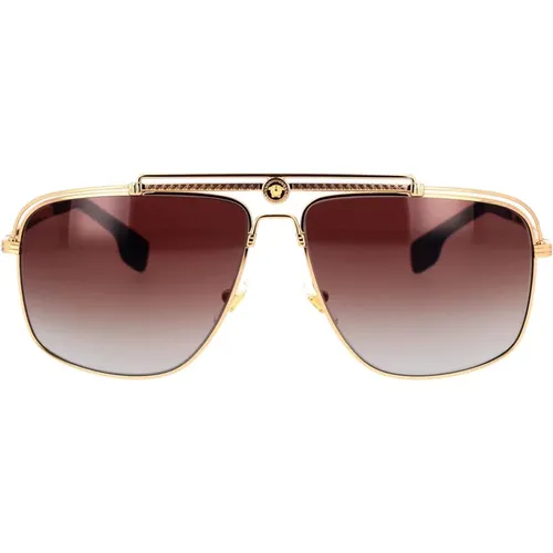 Rectangular Sunglasses Ve2242 100289 , unisex, Sizes: 61 MM - Versace - Modalova