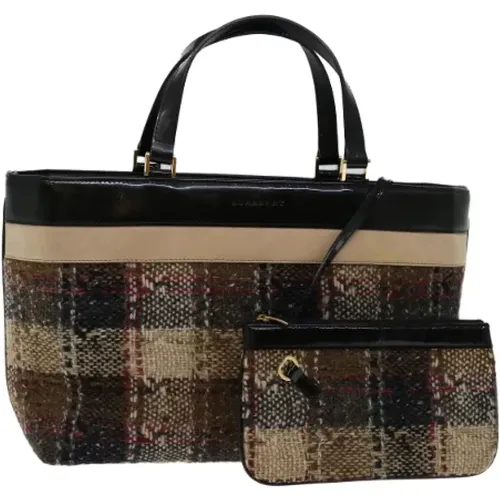 Pre-owned Wool handbags , female, Sizes: ONE SIZE - Burberry Vintage - Modalova