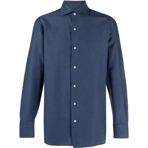 Cotton/cashmere shirt , male, Sizes: S, 2XL - Finamore - Modalova