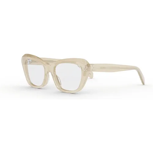 Shiny Beige Sunglasses , unisex, Sizes: 52 MM - Celine - Modalova