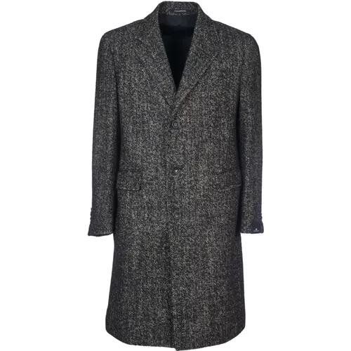 Herringbone Coat with 3 Buttons , male, Sizes: M, L - Tagliatore - Modalova