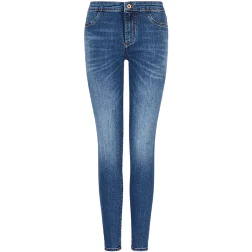 Steigere dein Denim-Spiel mit Skinny Jeans , Damen, Größe: W30 - Armani Exchange - Modalova