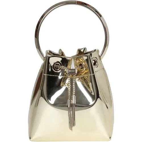 Gold Bucket Bag Handbag , female, Sizes: ONE SIZE - Jimmy Choo - Modalova