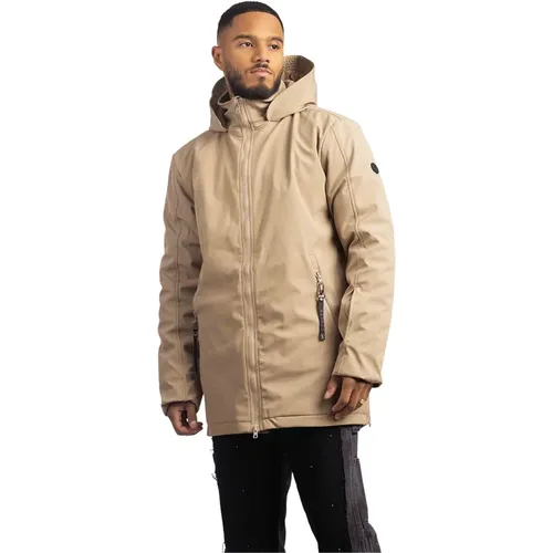 Winter Parka Jacket Men Beige , male, Sizes: L, M - Aspact - Modalova