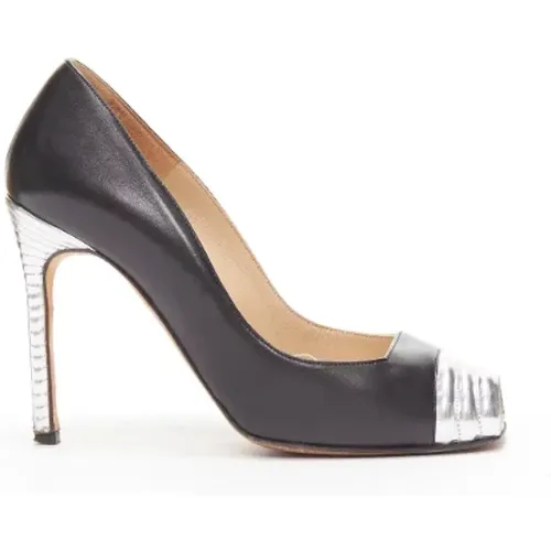 Pre-owned Leather heels , female, Sizes: 4 UK - Manolo Blahnik Pre-owned - Modalova