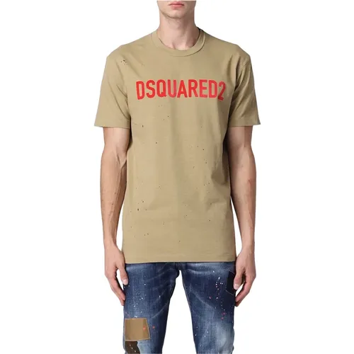 Herren T-Shirt mit Kurzen Ärmeln - Dsquared2 - Modalova