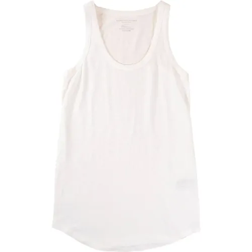 Linen Tank Top , female, Sizes: M, L, S - majestic filatures - Modalova