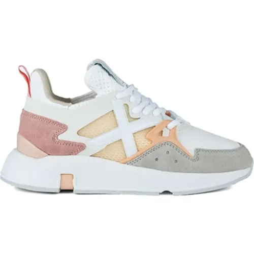 Beige Sneakers Clik 68 Wildleder Stoff , Damen, Größe: 36 EU - Munich - Modalova