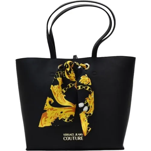 Schwarze Taschen mit Schal-Detail - Versace Jeans Couture - Modalova