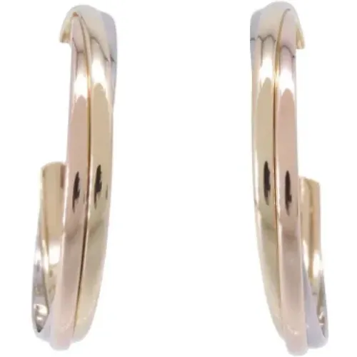 Pre-owned White Gold earrings , female, Sizes: ONE SIZE - Cartier Vintage - Modalova