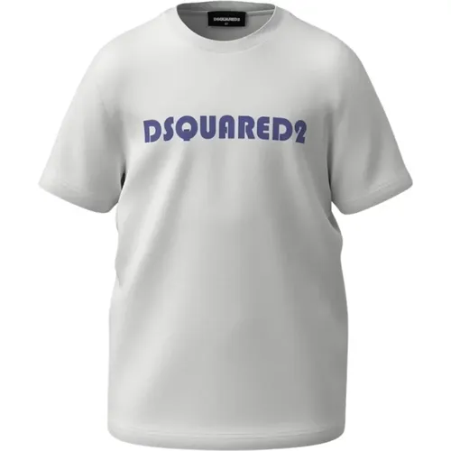 Bedrucktes T-Shirt mit Rundhalsausschnitt - Dsquared2 - Modalova