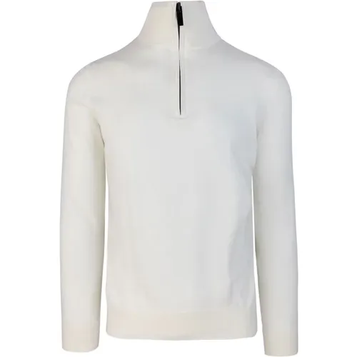 Slim Fit Half-Zip Wollpullover - Paolo Pecora - Modalova