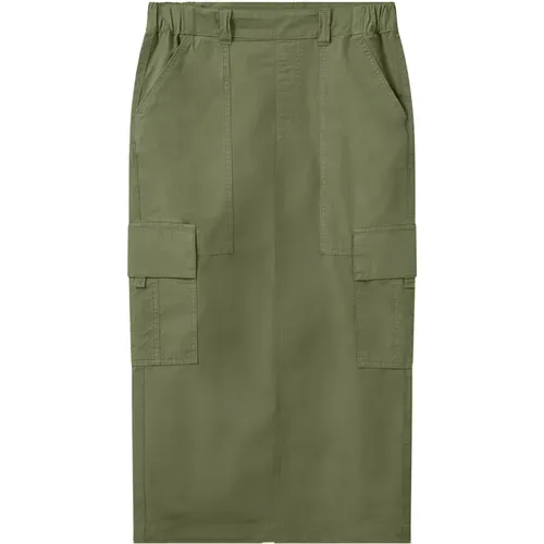 Cargo Skirt with Side Pockets , female, Sizes: L, M, XL, XS, S - MOS MOSH - Modalova