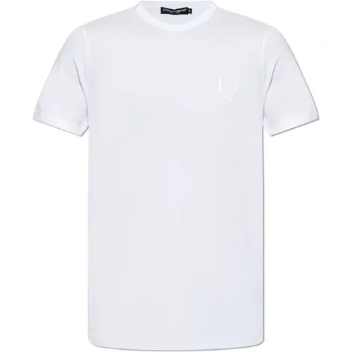 T-Shirt mit Logo , Herren, Größe: XL - Dolce & Gabbana - Modalova