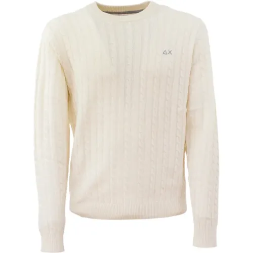 Round Neck Knit Sweater , male, Sizes: 2XL - Sun68 - Modalova